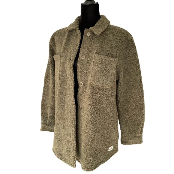 The North Face Wool Harrison Shacket in New Taupe Green Heather Medium - Picture 6 of 12
